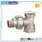 ART.5047 Competitive Price Copper China Supplier Forged Nickel Plated Brass Male Threaded Angle Radiator Valve With Brass Handle