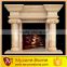 modern design yellow craved marble electric fireplace