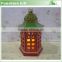 Palace shape pieced ceramic candle lantern