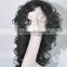 Popular Long black kinky curls wig synthetic costume wig N267