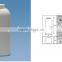 420ml empty Talc powder square bottle baby powder hdpe powder bottle