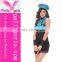 New arrival backless sexy patchwork cop uniform woman sex hot police costume