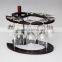 Mulit Fashion Style Table Top Soild Wood Wine Rack Holder with Cup Holder