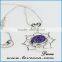 Top quality women simple design fashion long silver ball fancy necklace design jewelry