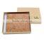 Boshiho Grid Grain Natural Cork Flip Bifold Wallet