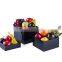 Black Acrylic Cube Riser Set of 3, Hollow Bottoms - Gloss(CR-B-0188)