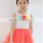 Summer New Style Three Flowers Cotton Girls Princess Dress Vest Dress