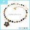 New Trendy Emerald Diamonds Chain Gold Necklace