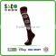 white snow pattern red and white stripe garnet knee-high sports socks