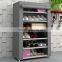 6 layers non-woven fabric steel storage rack Shoes with cloth cover