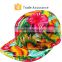 Blank Flower Fabric 5 Panel Hat Custom 100% Cotton Hat Wholesale