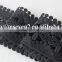 fashion design 9cm black flower embroidery water soluble lace for garment