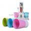 Kids Toothbrush Holder Set Toothpaste Dispenser with 2 Tooth Mugs, Stand Toothbrush Holder Automatic Toothpaste Squeezer