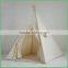 Wholesale low MOQ plain calico lace indoor kids teepee