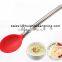 Stainless Steel & Silicone Cooking Utensil Set Spatula, Mixing & Slotted Spoon,Pasta Fork Server, Drainer