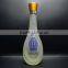Water-drop shape long neck frosted glass bottle for liquor