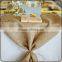 burlap lace table runner for wedding with edge sewing