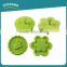 Toprank Custom Rabbit And Flower Shaped 2pcs 3D Cookie Press Plunger Cookie Stamp Plastic Mini Cookie Cutter Set With Handle