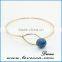 Birthday gemstone bangle with gold plated sparkling crystal bangle