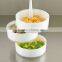 3 tiers acrylic cosmetic storage dishes