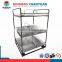 New design rolling cage cart, warehouse cage rolling rack, foldable roll cage roll pallet