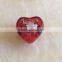 USA independence day heart shaped flashing LED flag pin brooch