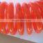 with 10 years experience flwxible 12mm*8mm orange PU sprial air tube for industrial robot with quick coupler