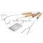 3 Piece BBQ Tools Set bbq fork set Grilling Spatula bbqTongs long bbq Fork