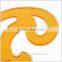China manufacture yellow 3mm thickness plastic inking edges on all sides french curve ruler