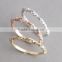 Simple design plain style all kinds of eternity O ring thin promise ring for wedding