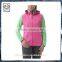 Fashionable womens winter vest with hood waterproof sleeveless jacket