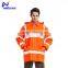 Traffic police fluorescent hi vis safety reflective led work jacket
