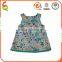 2016 Summer Latest Design Printed Flower Party Dress for Baby Girls