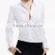 2015 latest ladies office wear designs ready to wear woman fashion button-up shirt