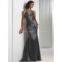 High Quality Light Satin Material Beaded Backless Lady Prom Dress Mermaid