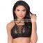 B33578A Hot Sale Sexy Ladies Front Open Deep V Lace up Bra Set