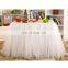 Yellow Lace Tulle Table Skirt Wedding Banquet Table Cloth