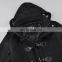 lastest design mens stylish cow buckle hooded 100% cashmere coat
