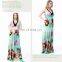 5018# Halter Flower Printed Sexy Summer Boho Long Bohemian Casual Maxi Dresses Maternity Dress Plus Size