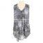 Aztec Print Mesh Two Layers Missy Lady Vest Top