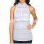sleeveless raw uncut t-shirts fashion urban style women t shirt extra long full-size printing t-shirts
