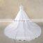 Illusion back lace muslim arabic ball gown wedding dress