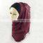 Fashion Design Chiffon Silk Embroidered Wedding Bride Arabic Muslin Long Hijab