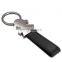 metal and leather girl keychain
