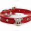 Skull Decorated Diamond Pet PU Collar Leash Training Dog Pulling Rope Pet Neck Chain Pet Supplies
