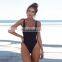 comfortable One Piece Swimsuit 2018 Summer Sexy Cross Halter Swimwear