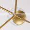 Hotel ceiling hanging Cluster gold circular uplight chandelier pendant light