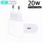 PD 20W USB-C Power Adapter Charger US EU Plug