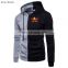 Wholesale hot sale men's spring and autumn long-sleeved sweater brushed warm non-standard open door hooded sweater men's jacket