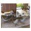 Italian Marble Dining Table and Chair Set Postmodern Simple Rectangular Light Luxury INS Style Household